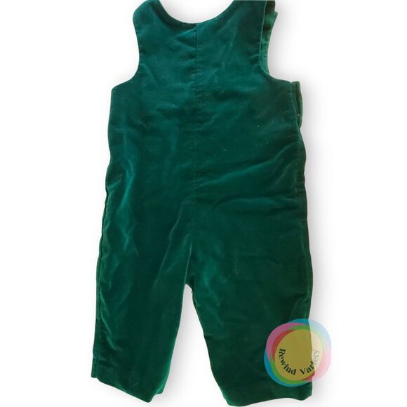 Vintage Cradle Togs Teal Velvet Elephant Romper 6-9M - Picture 2 of 12